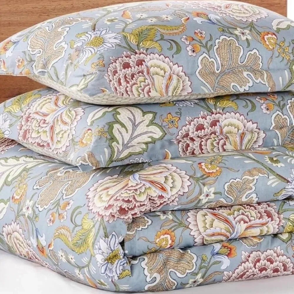 🆕 PB Style Floral Queen Duvet Cover 3 piece Set Cotton Bedding Soft Luxury NEW